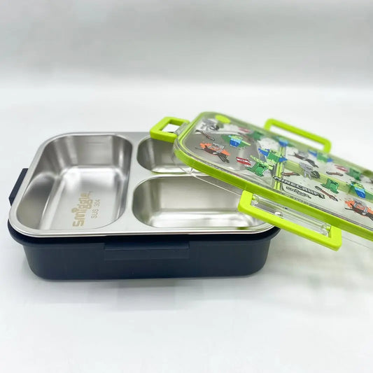 SMIGGLE STAINLESS STEEL TRIO LARGE LUNCH BOX SPARKLES