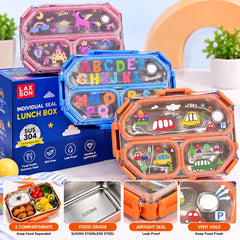 COOL & PRACTICAL STAINLESS STEEL COMPARTMENT LUNCH BOX
