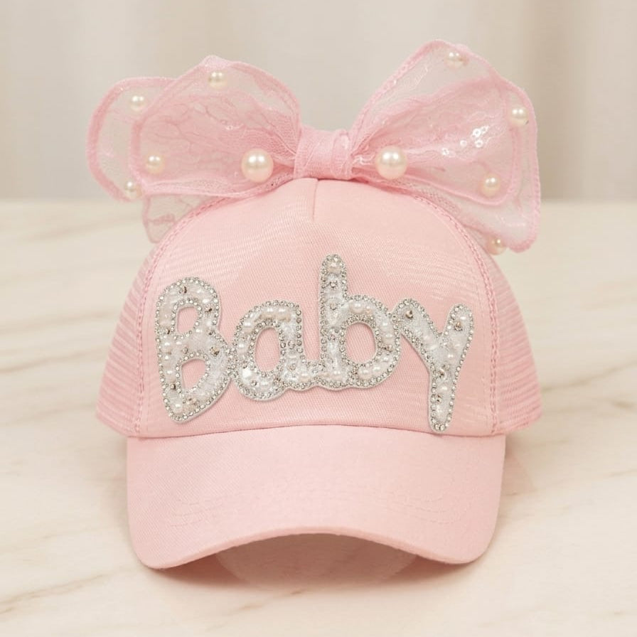 EMBELLISHED BOW CAP
