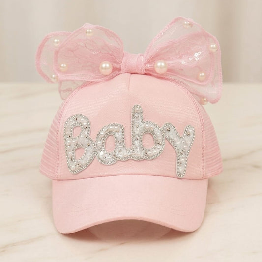 EMBELLISHED BOW CAP