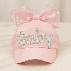 EMBELLISHED BOW CAP