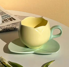 TULIP COFFEE CUP SAUCER SPARKLES