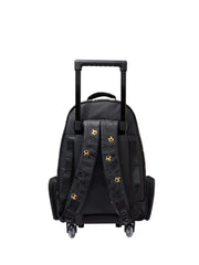 FOOTBALL TROLLEY BACKPACK WITH LIGHT UP WHEELS SPARKLES
