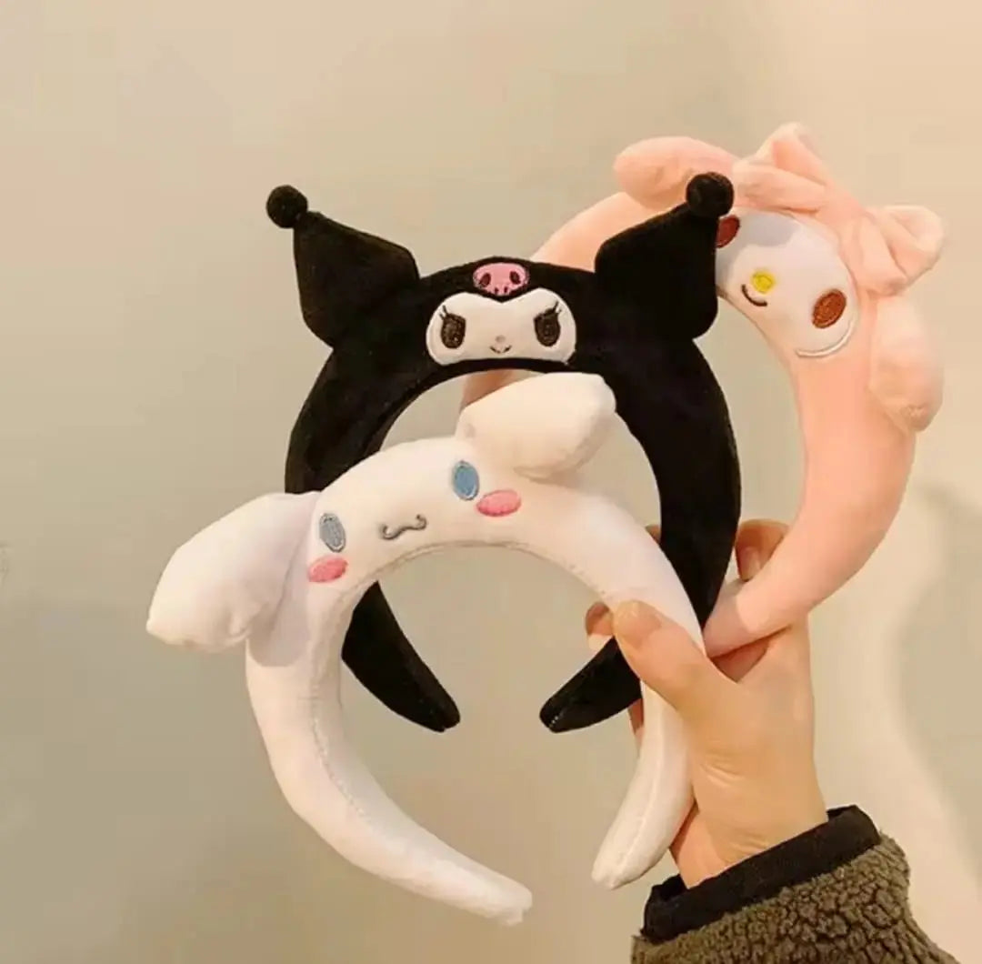 ADORABLE KAWAII PLUSH HAIRBAND SPARKLES