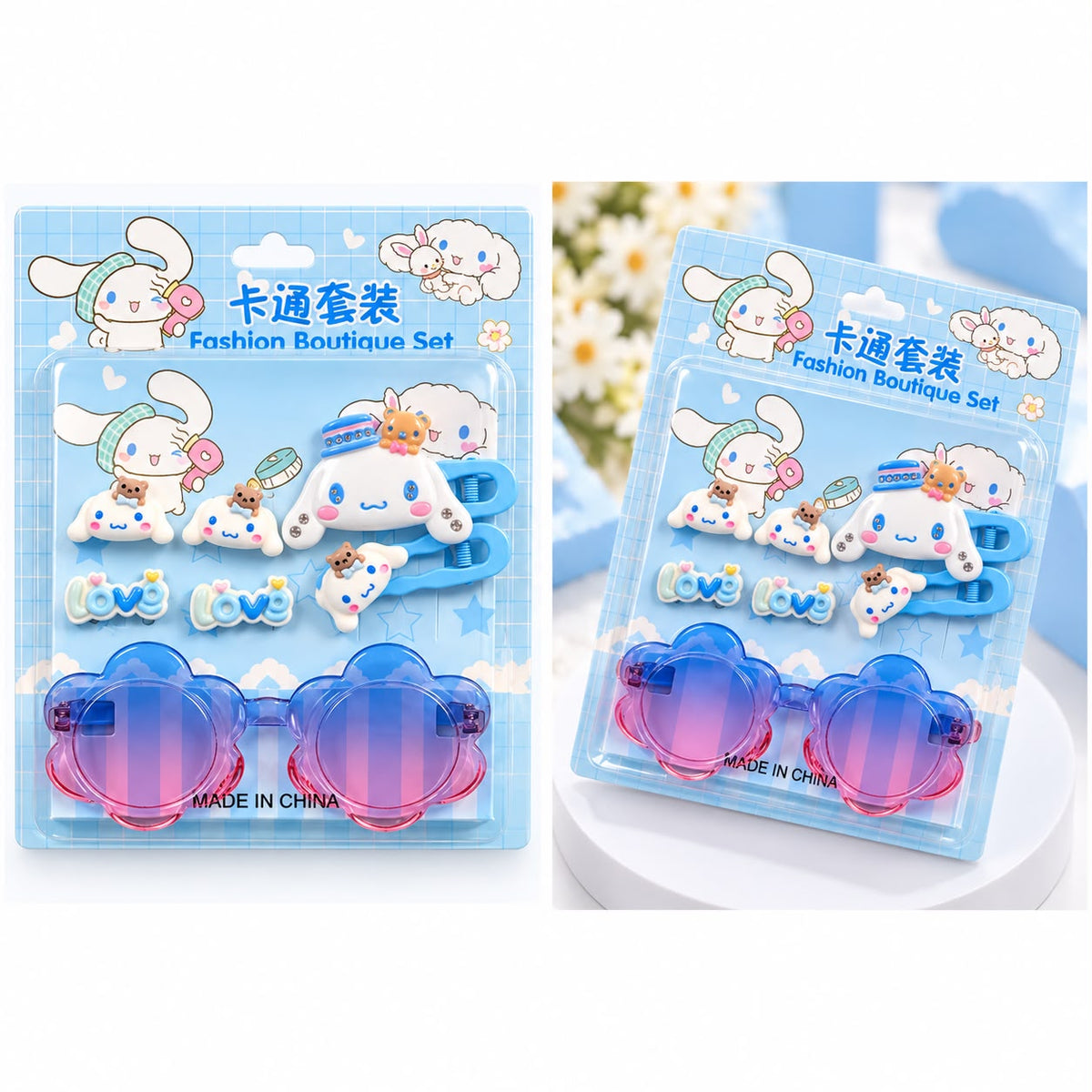 KAWAII GLASSES WITH MATCHING ACCESSORIES