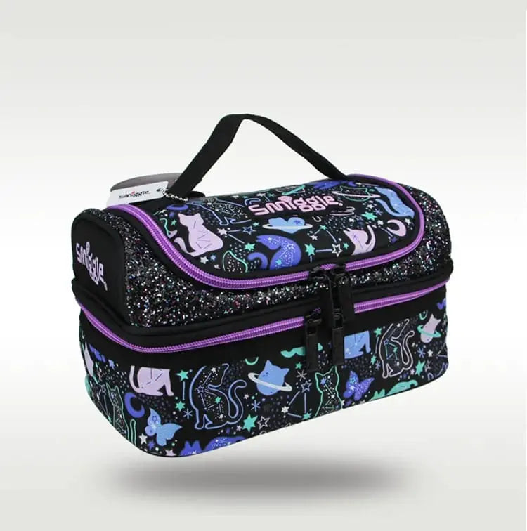 SMIGGLE BLACK CAT LUNCH BAG SPARKLES