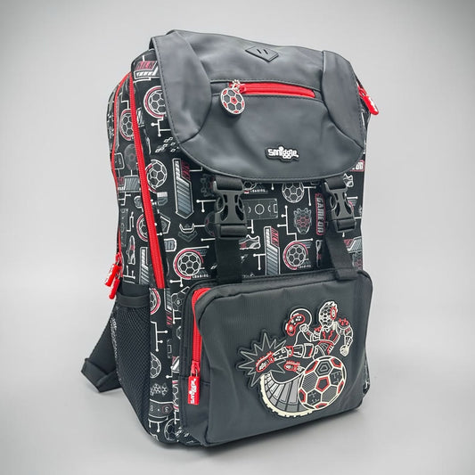 BLACK RED FLAP OVER BACKPACK