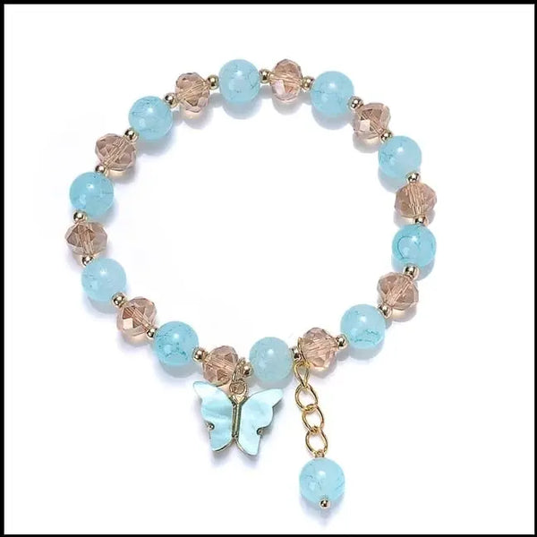 CRYSTAL BEADED BUTTERFLY BRACELET