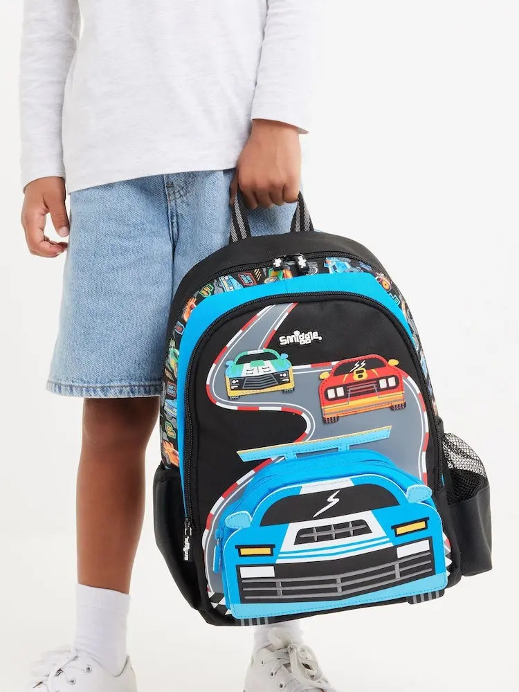 SMIGGLE CURIOUS JUNIOR CAR BACKPACK SPARKLES