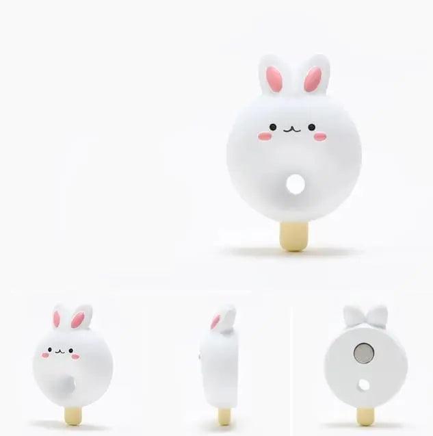 6 X ADORABLE BUNNY FRIDGE MAGNETS SET SPARKLES