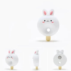 6 X ADORABLE BUNNY FRIDGE MAGNETS SET SPARKLES