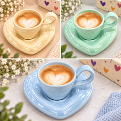 HEART SHAPED CUP SAUCER