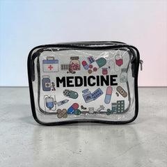 TRENDY TRANSPARENT ACCESSORIES POUCH