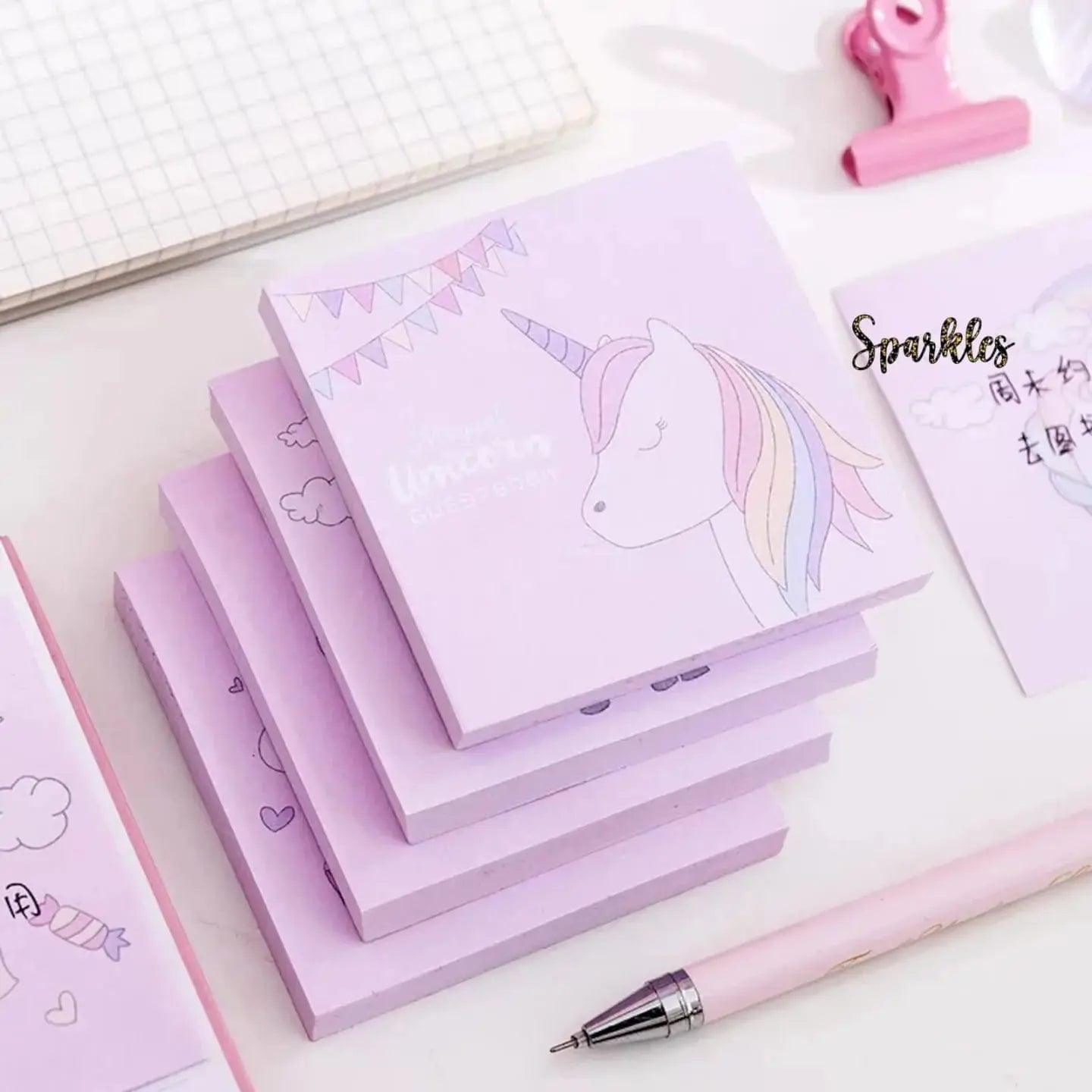 ADORABLE UNICORN STICKY NOTEPAD