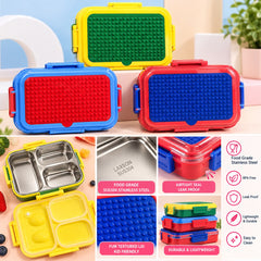COOL & PRACTICAL STAINLESS STEEL COMPARTMENT LUNCH BOX