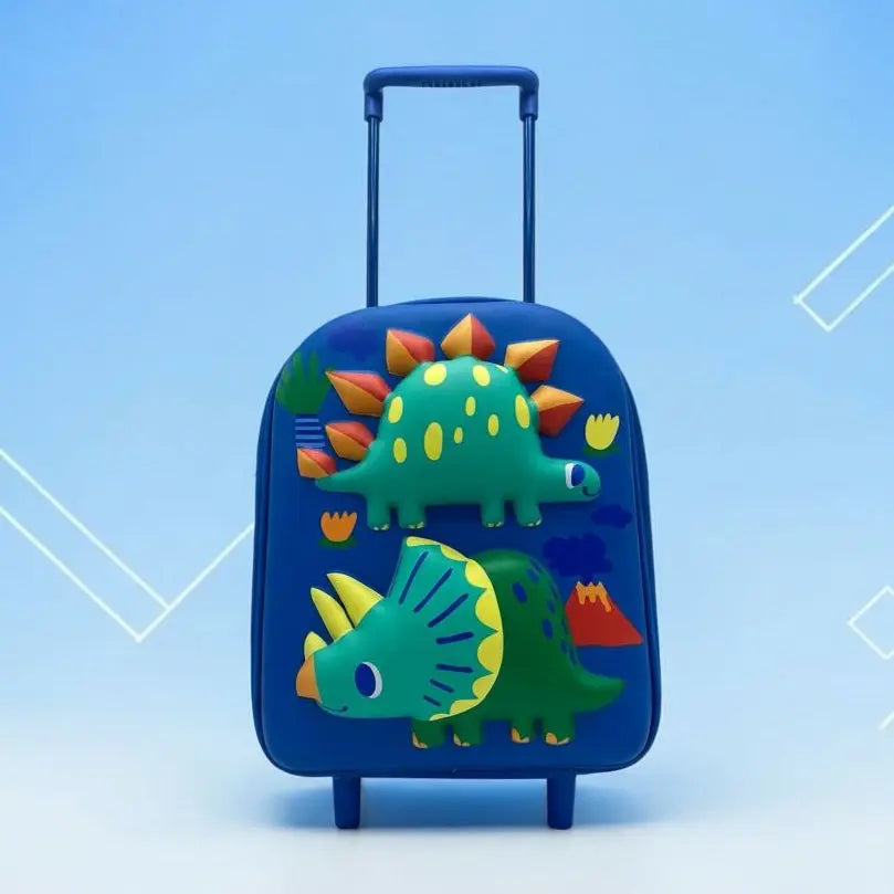 DINOSAUR TRAVEL TROLLEY BAG - Sparkles