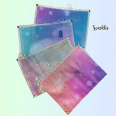 GLITTERY TRANSLUCENT GALAXY FOLDER