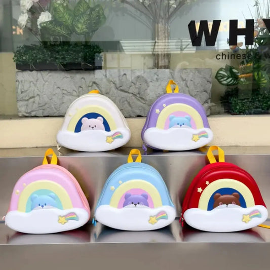 CUTE RAINBOW CLOUD BACKPACK SPARKLES