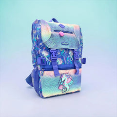 SHIMMERY SEAHORSE FLAP OVER BACKPACK
