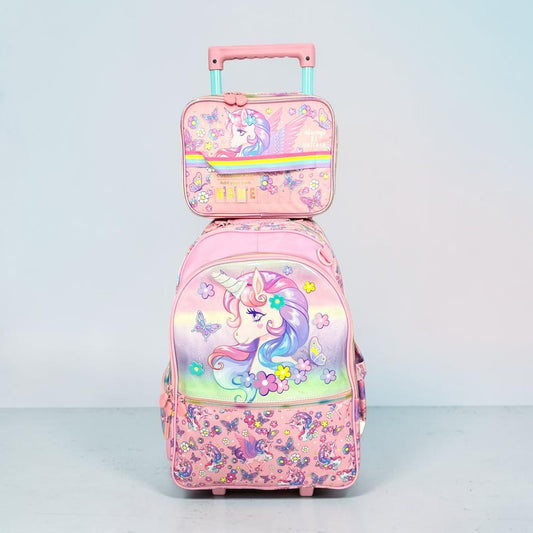 VEST UNICORN TROLLEY BAG WITH MATCHING FREE LUNCH BAG