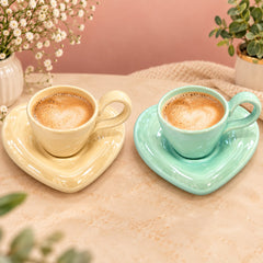 HEART SHAPED CUP SAUCER