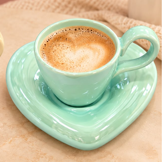 HEART SHAPED CUP SAUCER