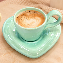 HEART SHAPED CUP SAUCER