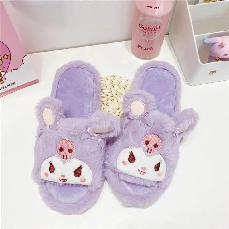BEAUTIFUL FURY PLUSH SLIPPERS FOR WINTER SPARKLES