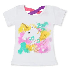 TRENDY UNICORN TIE N DIE TEE FOR SUMMER