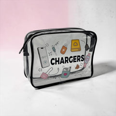 TRENDY TRANSPARENT ACCESSORIES POUCH