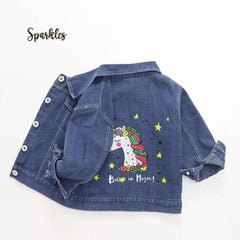 MAGICAL UNICORN DENIM JACKET FOR WINTER