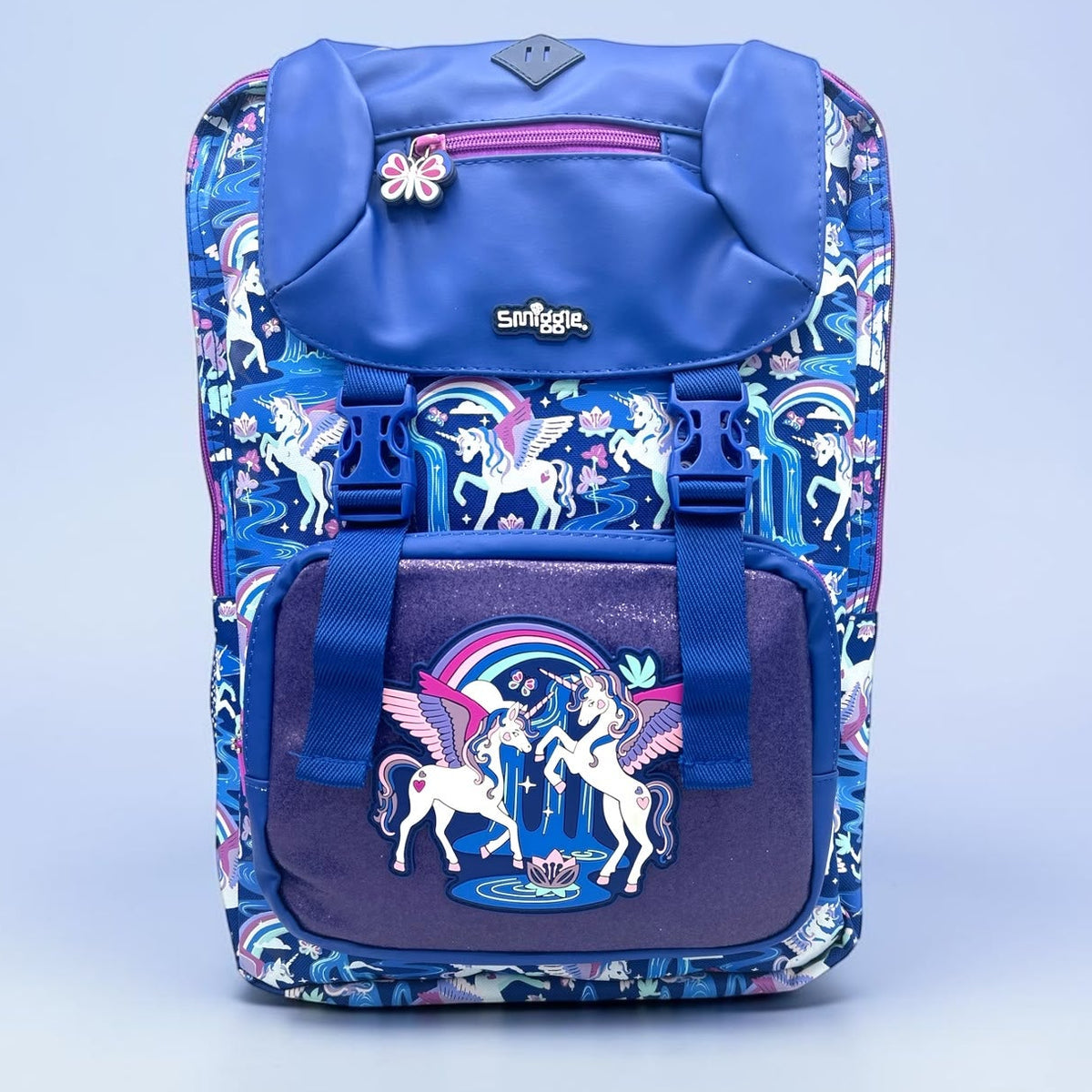 BLUE UNICORN FLAP OVER BACKPACK