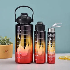 3PCS GRADIENT PORTABLE BOTTLE SET