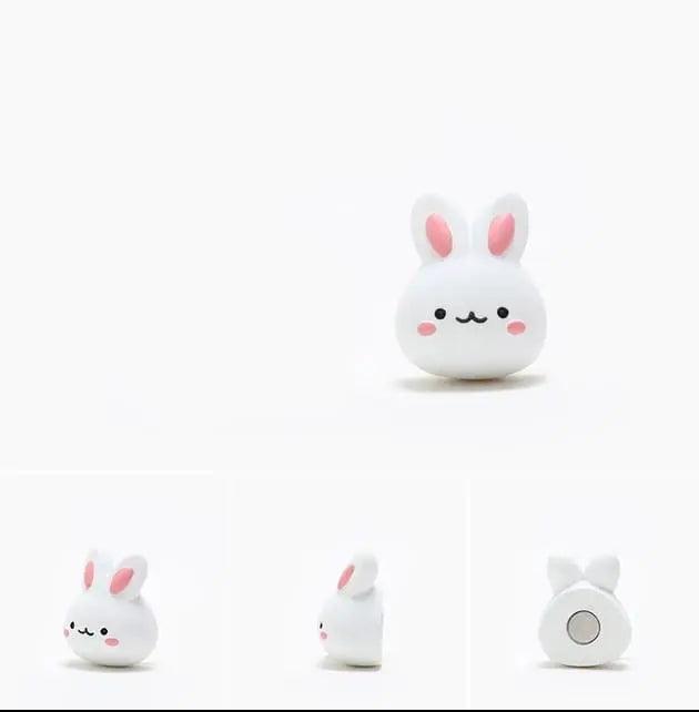 6 X ADORABLE BUNNY FRIDGE MAGNETS SET SPARKLES