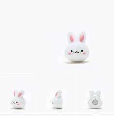6 X ADORABLE BUNNY FRIDGE MAGNETS SET SPARKLES