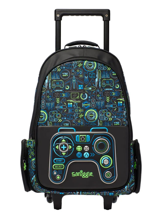 GAME CONSOLE TROLLEY BACKPACK WITH LIGHT UP WHEELS SPARKLES