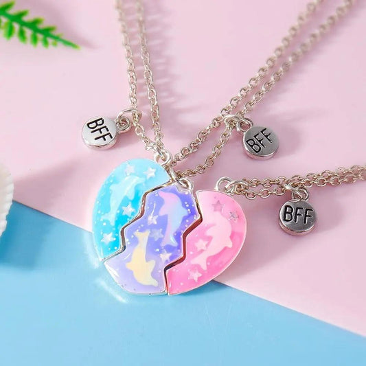 EXQUISITE BFF NECKLACE SET SPARKLES