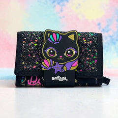 BLACK GLITTERY CAT WALLET