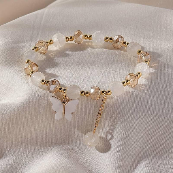 CRYSTAL BUTTERFLY BEADED BRACELET