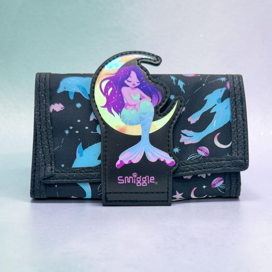 BLACK GLITTERY MERMAID WALLET
