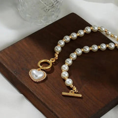 VINTAGE PEARL CHOKER NECKLACE SPARKLES