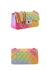 PASTEL RAINBOW QUILTED HANDBAG