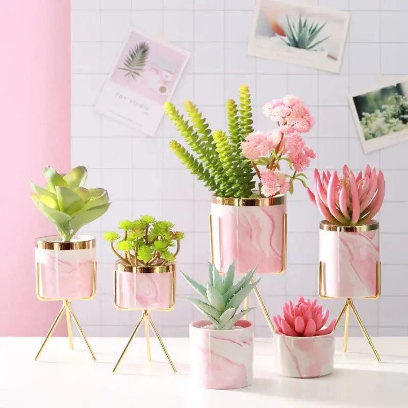 MODERN MARBLE CERAMIC POT PLANTER