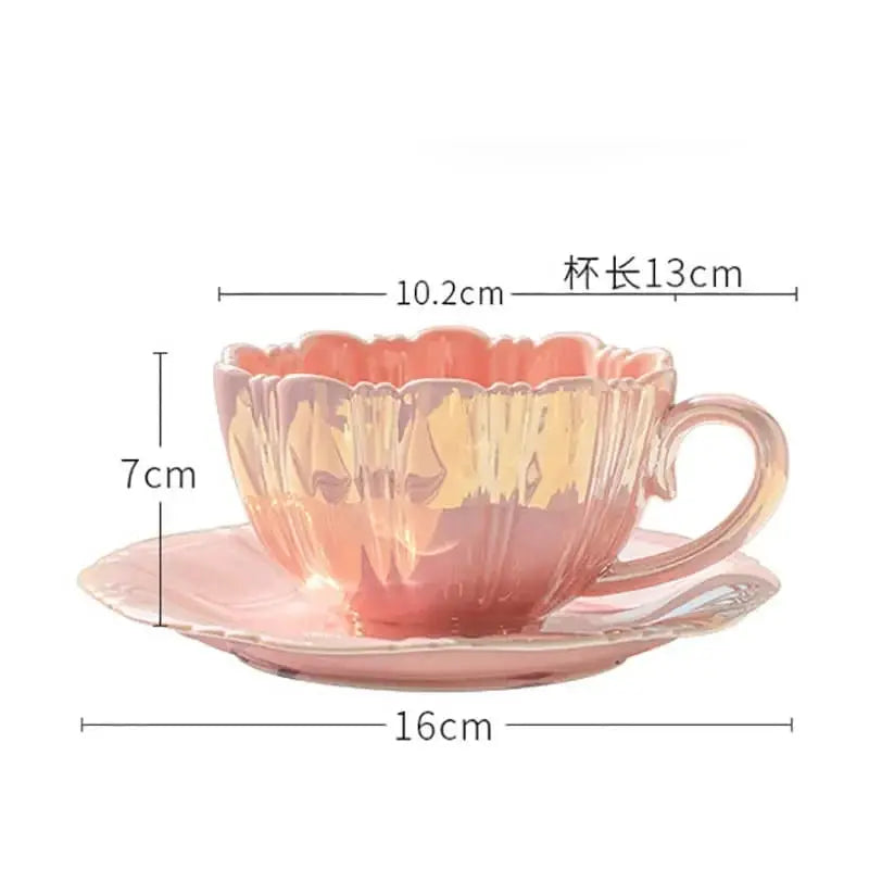 GLOSSY CERAMIC CAPPUCCINO MUG SPARKLES