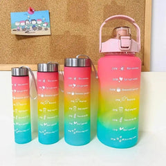 4PCS GRADIENT PORTABLE BOTTLE SET