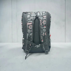BLACK RED FLAP OVER BACKPACK