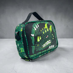 GREEN DINOSAUR INSULATED LUNCH BAG
