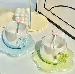 CERAMIC CHERRY BLOSSOM MUG SET SPARKLES