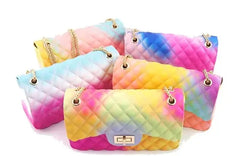 PASTEL RAINBOW QUILTED HANDBAG