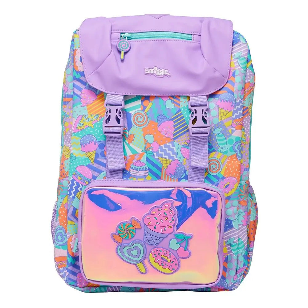 ORIGINAL PURPLE SWEETS FOLDOVER BACKPACK SPARKLES
